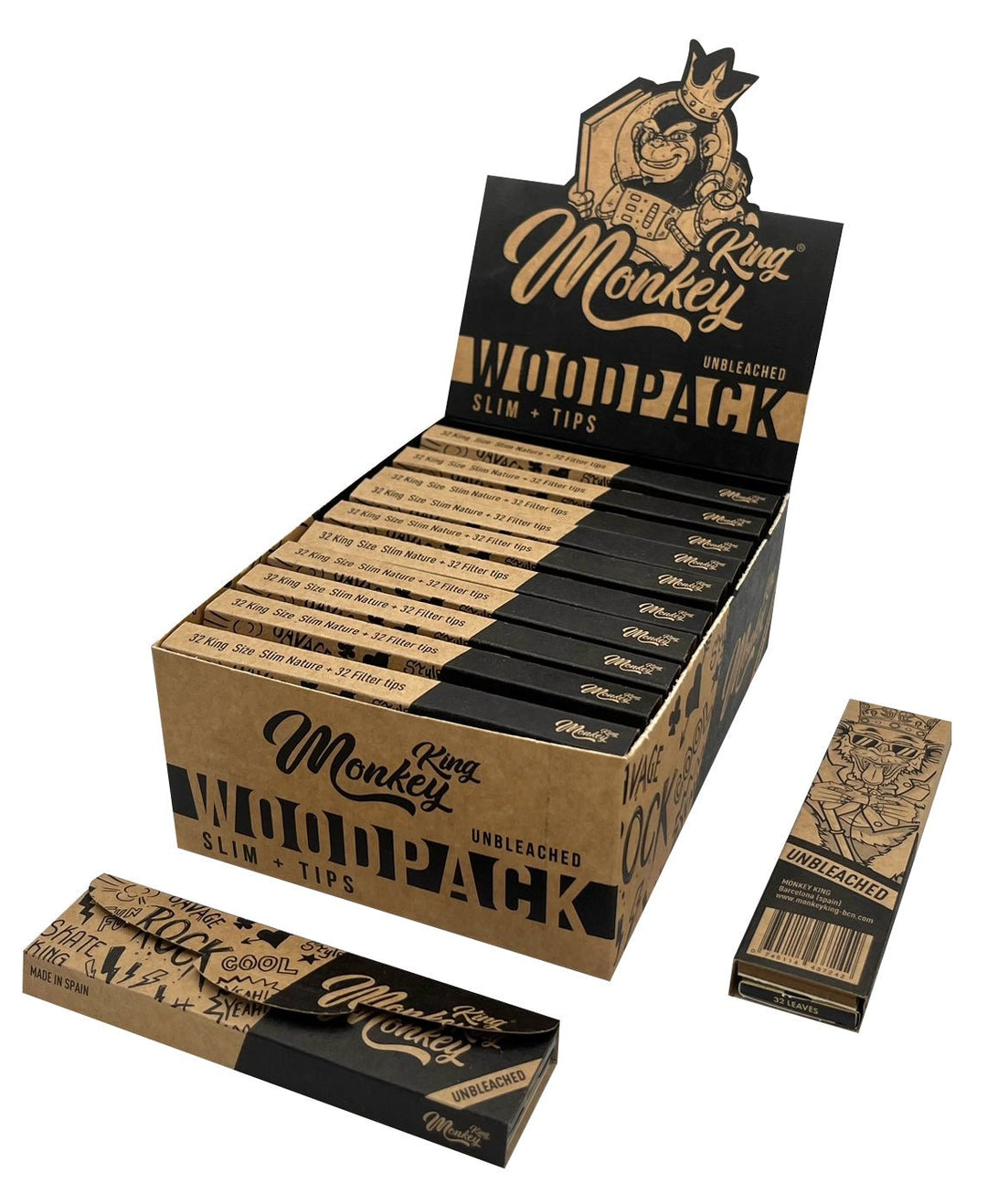MONKEY KING KS + TIPS UNBLEACHED | ROLLING PAPERS | REGO INTERNATIONAL | Canna Kingdom Online Store Buy Delivery