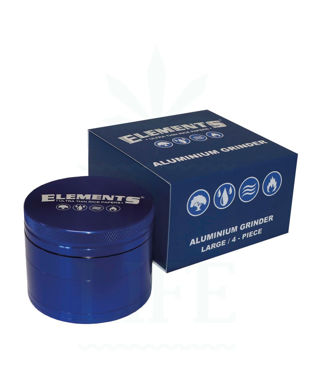 ELEMENTS ALUMINIUM GRINDER 4PC BLUE | GRINDERS | REGO INTERNATIONAL | Canna Kingdom Online Store Buy Delivery