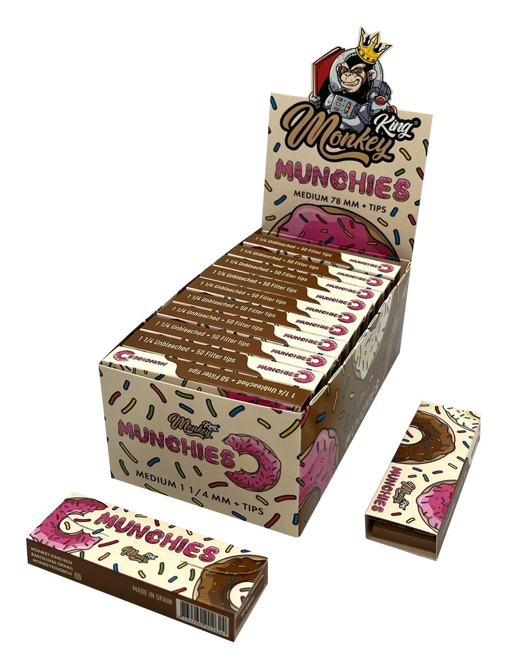 MONKEY KING 1 1/4 + TIPS MUNCHIES | ROLLING PAPERS | REGO INTERNATIONAL | Canna Kingdom Online Store Buy Delivery