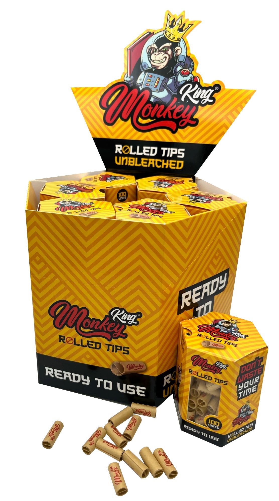 MONKEY KING FILTERS PRE - ROLLED 100 UNITS | FILTERS | REGO INTERNATIONAL | Canna Kingdom Online Store Buy Delivery
