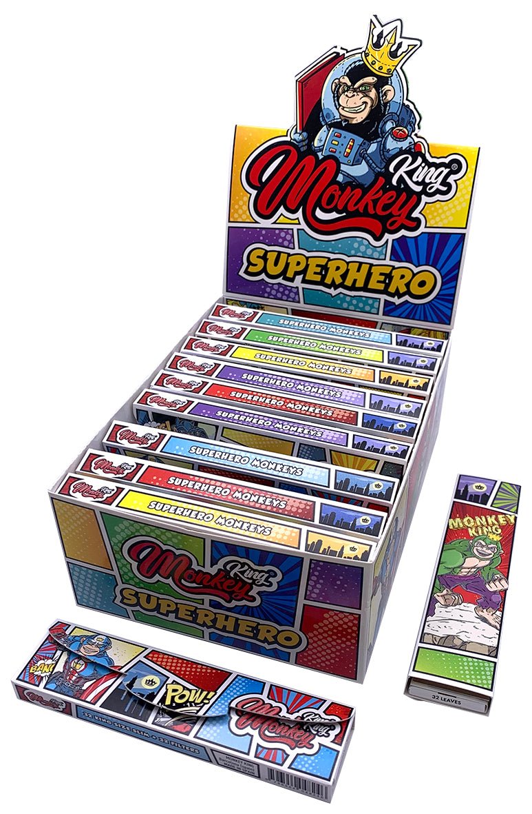 MONKEY KING KS + TIPS SUPERHEROS GLOW IN DARK | ROLLING PAPERS | REGO INTERNATIONAL | Canna Kingdom Online Store Buy Delivery