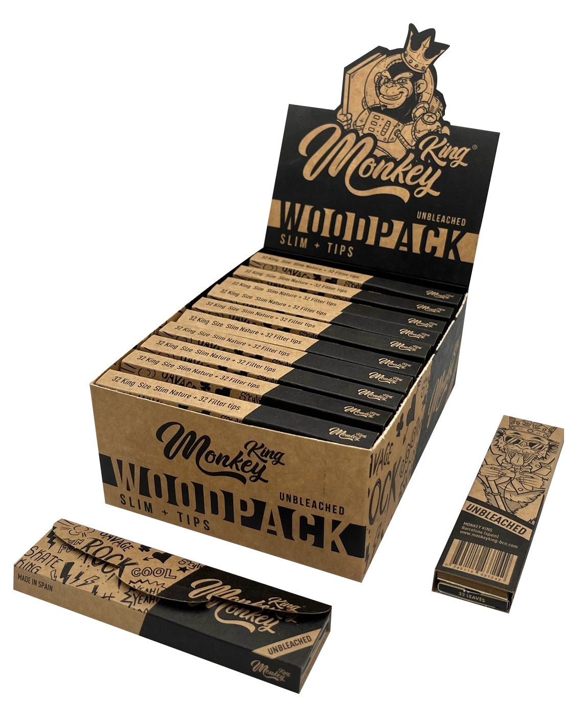 MONKEY KING KS + TIPS UNBLEACHED | ROLLING PAPERS | REGO INTERNATIONAL | Canna Kingdom Online Store Buy Delivery