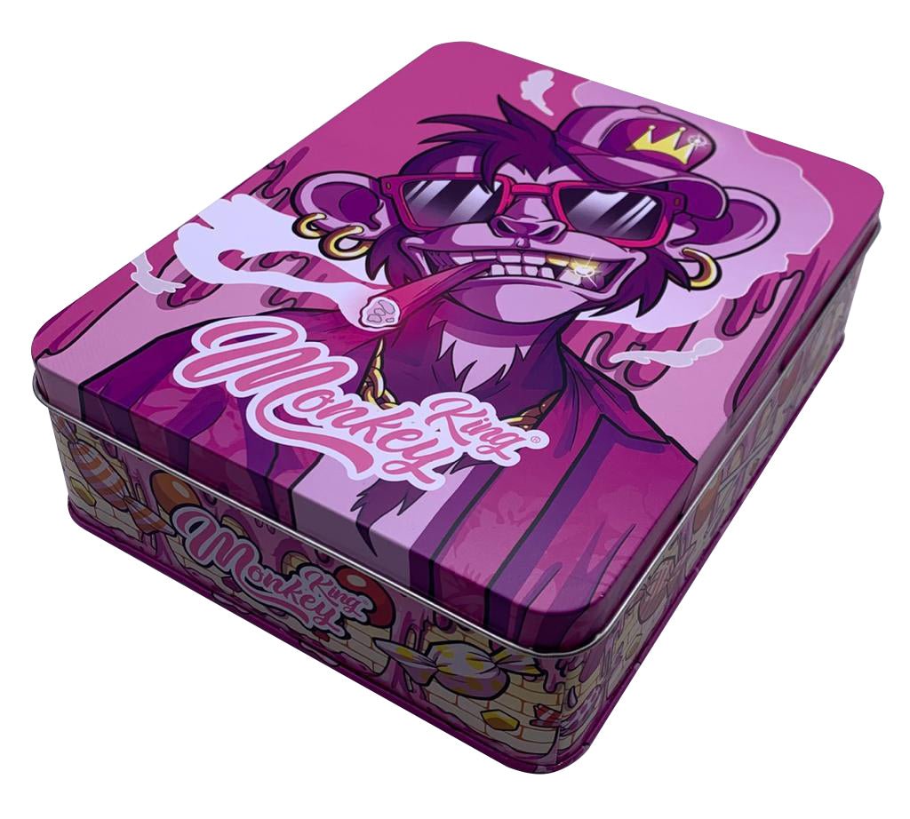 MONKEY KING METAL TIN LARGE PINK | STORAGE | REGO INTERNATIONAL | Canna Kingdom Online Store Buy Delivery