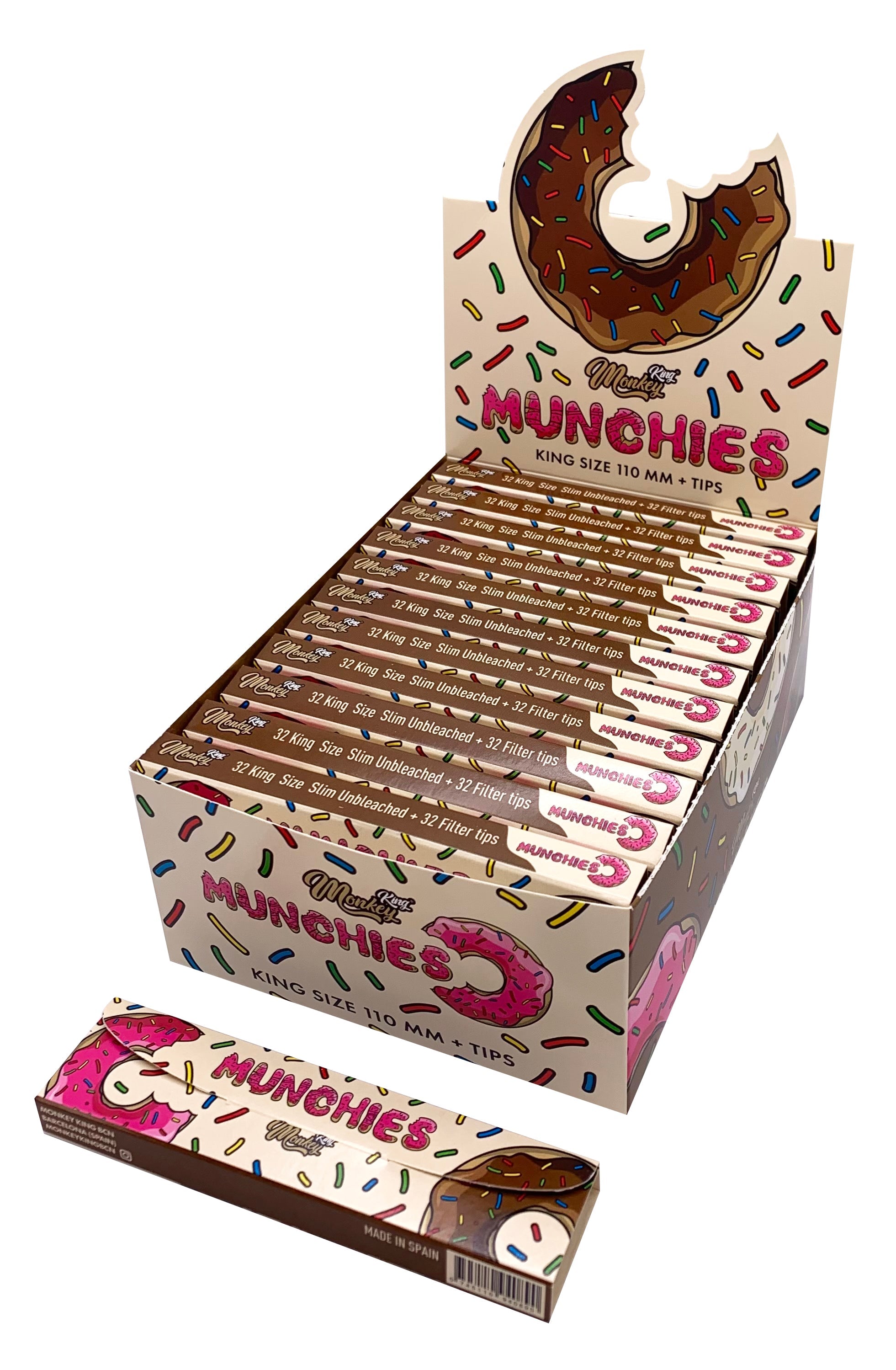 MONKEY KING MUNCHIES KS + TIPS UNBLEACHED | ROLLING PAPERS | REGO INTERNATIONAL | Canna Kingdom Online Store Buy Delivery