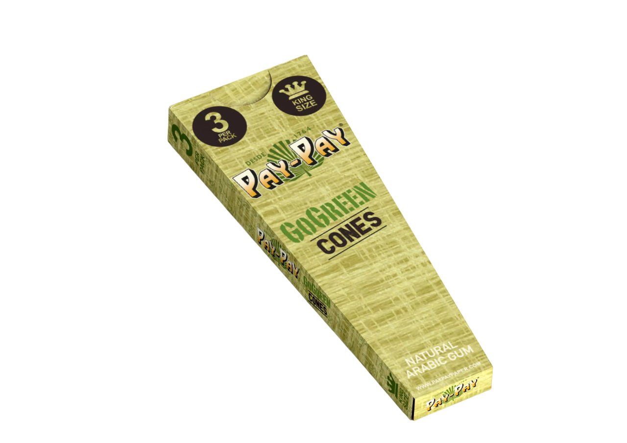 PAY - PAY GO GREEN CONES K/S 3 PACK | CONES | REGO INTERNATIONAL | Canna Kingdom Online Store Buy Delivery