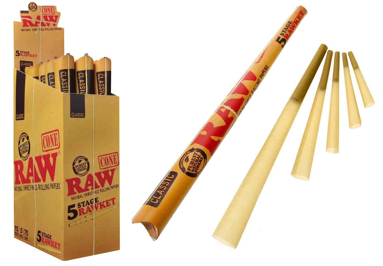 RAW CONES 5 STAGE RAWKET | CONES | REGO INTERNATIONAL | Canna Kingdom Online Store Buy Delivery