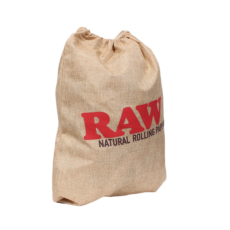 RAW DRAWSTRING BAG TAN | APPAREL | REGO INTERNATIONAL | Canna Kingdom Online Store Buy Delivery