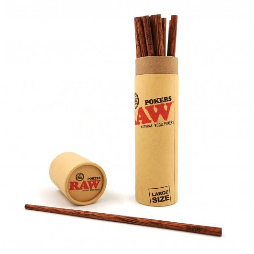 RAW WOODEN POKERS LARGE 224MM | ROLLING MACHINES | REGO INTERNATIONAL | Canna Kingdom Online Store Buy Delivery